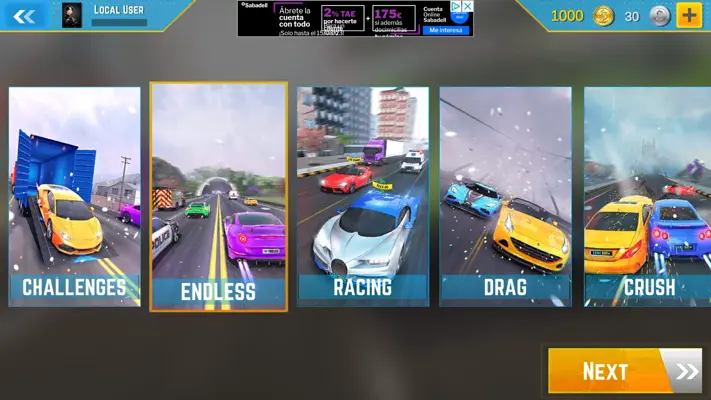 Crazy Car Traffic Racing android App screenshot 5